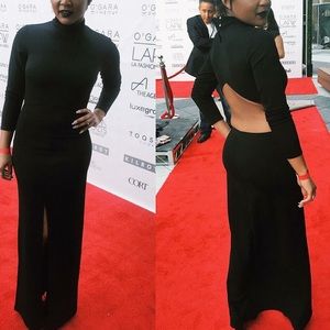 Long sleeve black dress